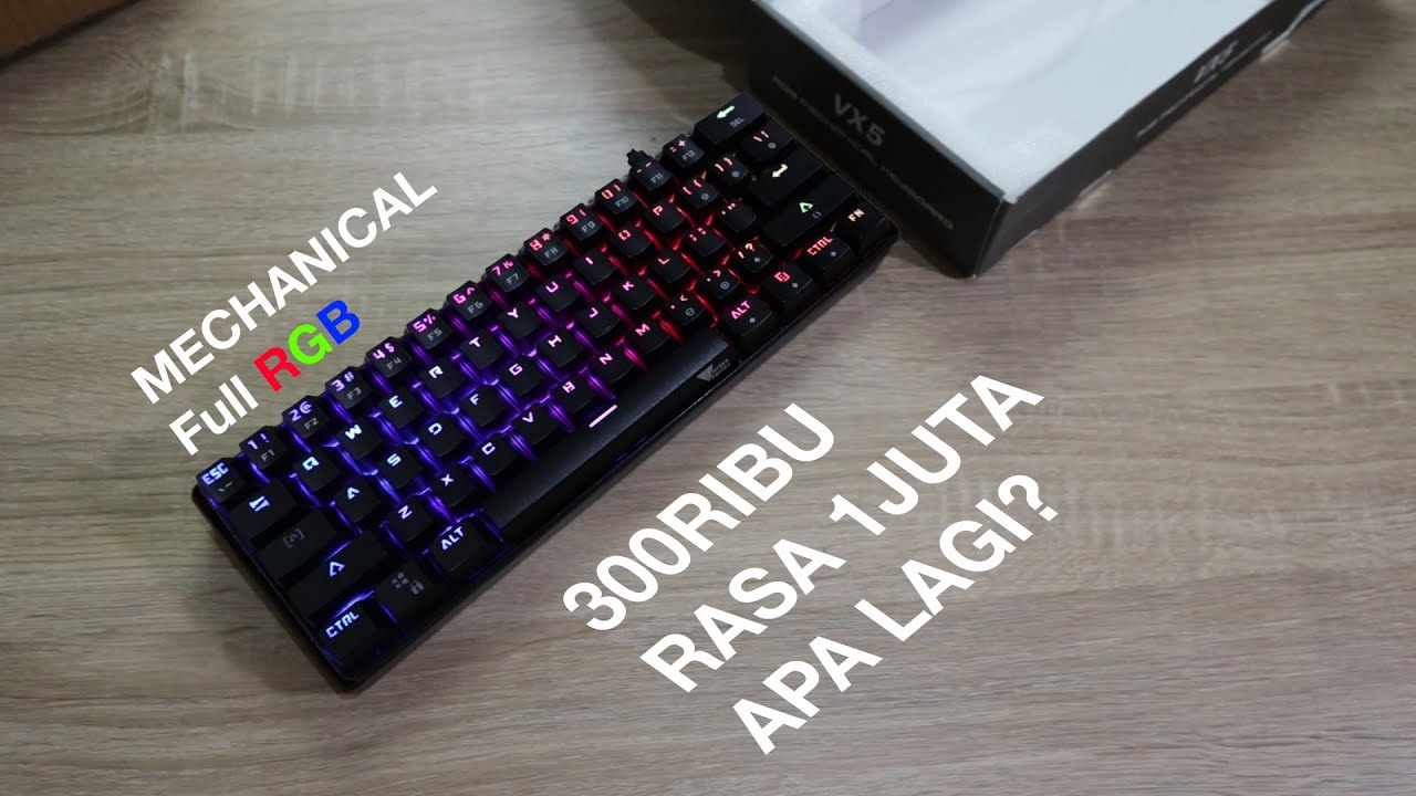 Vortex VX5 Unboxing Dan Review Mechanical Keyboard Outemu Red Switch Murah Terbaik