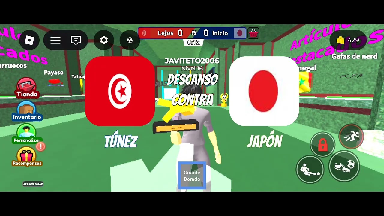 Jugando al futbol en Roblox