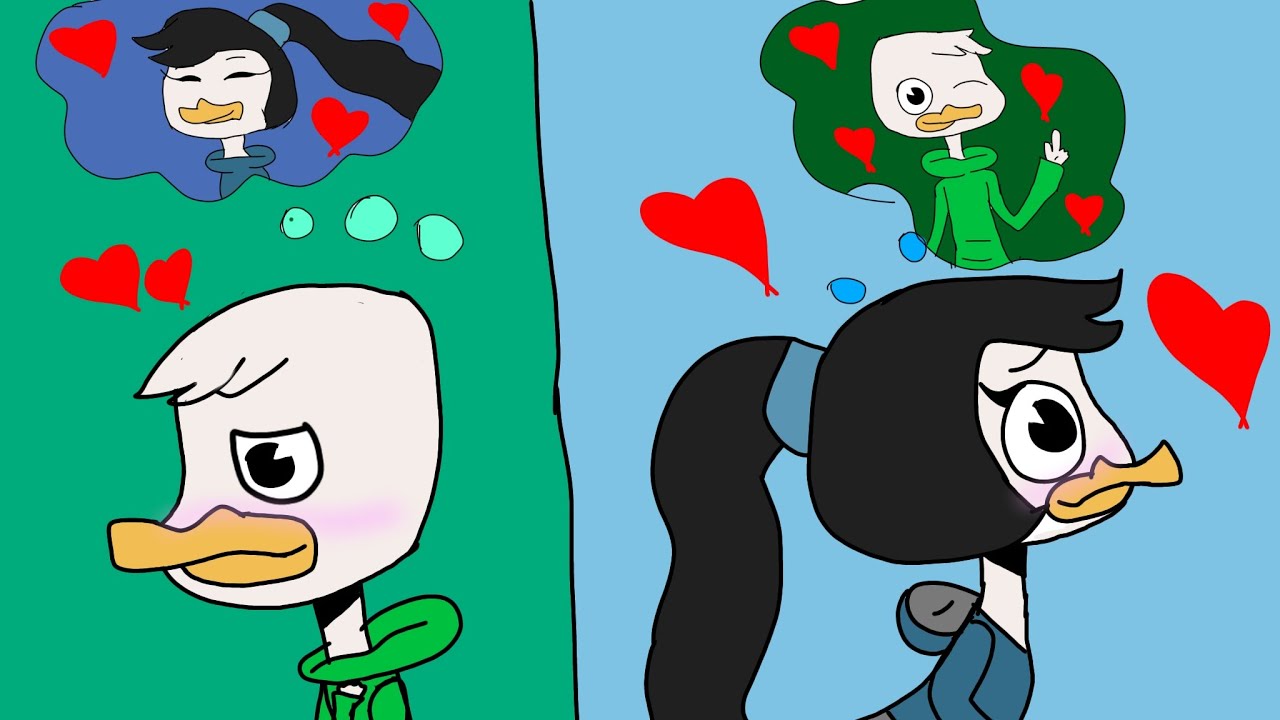 Louie's Cherry Blossom Love | A Ducktales 2017 fanfic art | Read Description 
