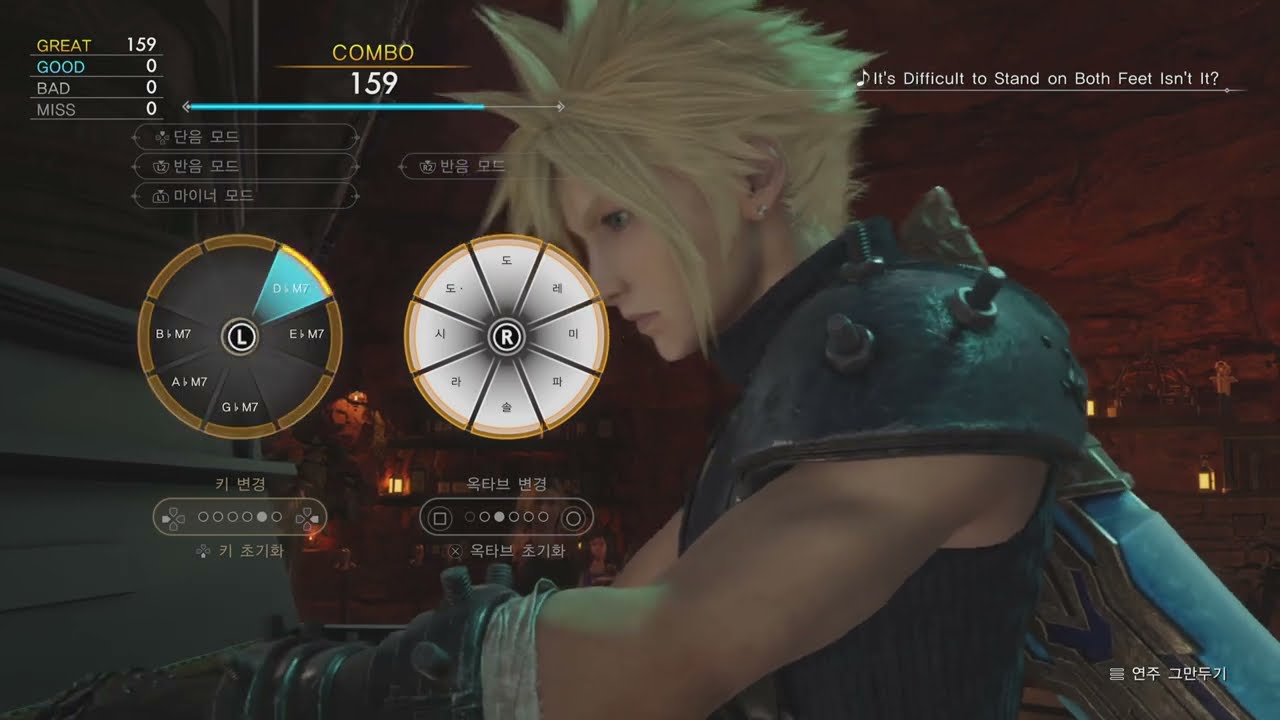 FF7 REBIRTH piano minigame perfect score (5th song : It's difficult to stand on both feet isnt it?)