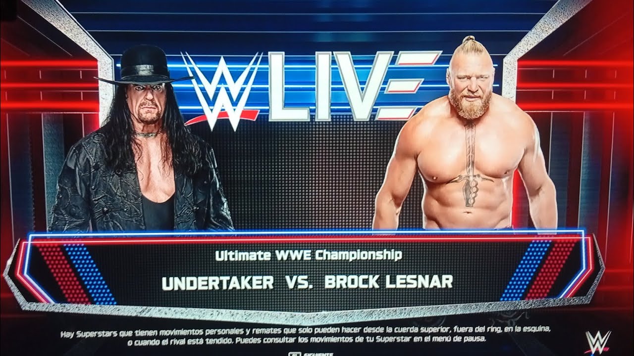 Undertaker vs Brock lesnar en 2k 25