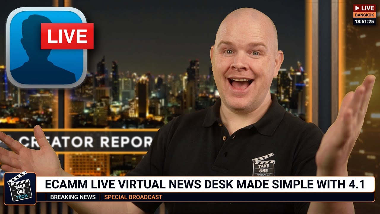 How to Build a News Show using Ecamm 4.1 & Green Screen!