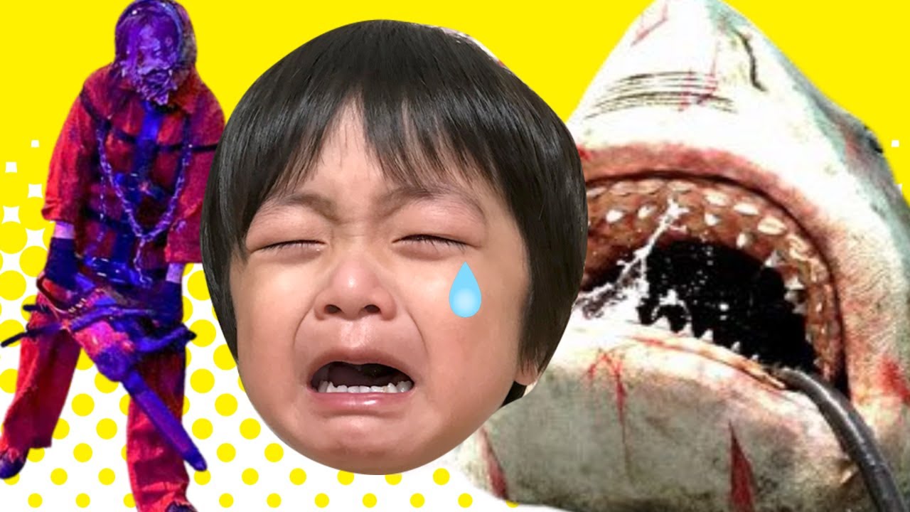 USJの恐怖のハロウィンナイト！　チェンソーゾンビやピエロにみなくんが泣いちゃった・・・　ジョーズのサメも怖くて泣く！　フェイスペイント　教育　おでかけ【まりちゃんいずちゃんチャンネル】