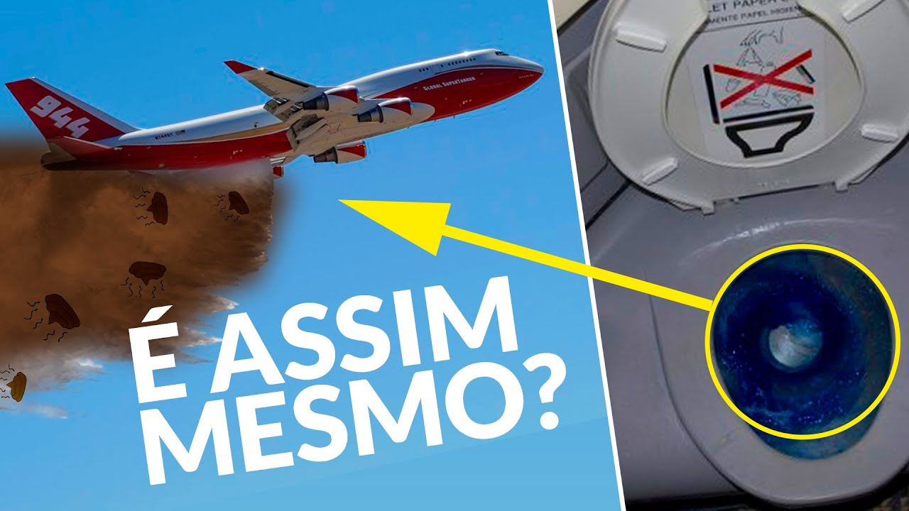 COMO FUNCIONA OS BANHEIROS E ONDE VAI PARAR O ESGOTO DOS AVIÕES!