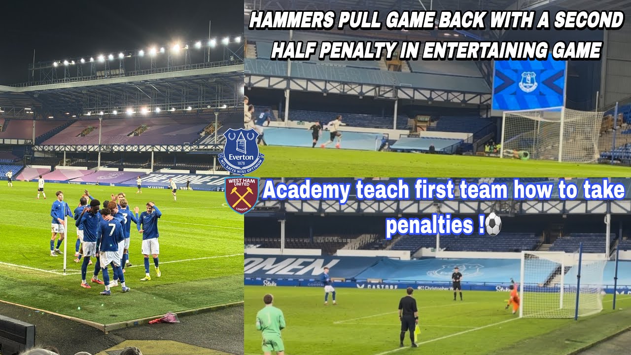 Everton 2-2 West Ham (3-0pens) matchday vlog *academy teaches first team how to take a spot kick!* 