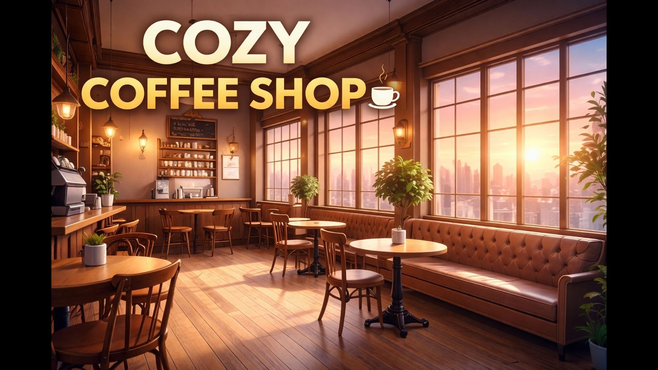 You Need This Café Tonight ☕ 4K Cozy Coffee Shop Ambience | Relax, Study, Sleep (No Ads)