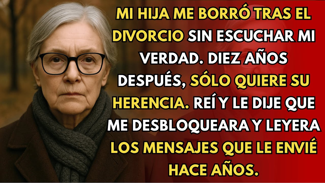 Hija mía, me borraste tras el divorcio sin escuchar mi verdad  Diez años después, solo quieres tu he