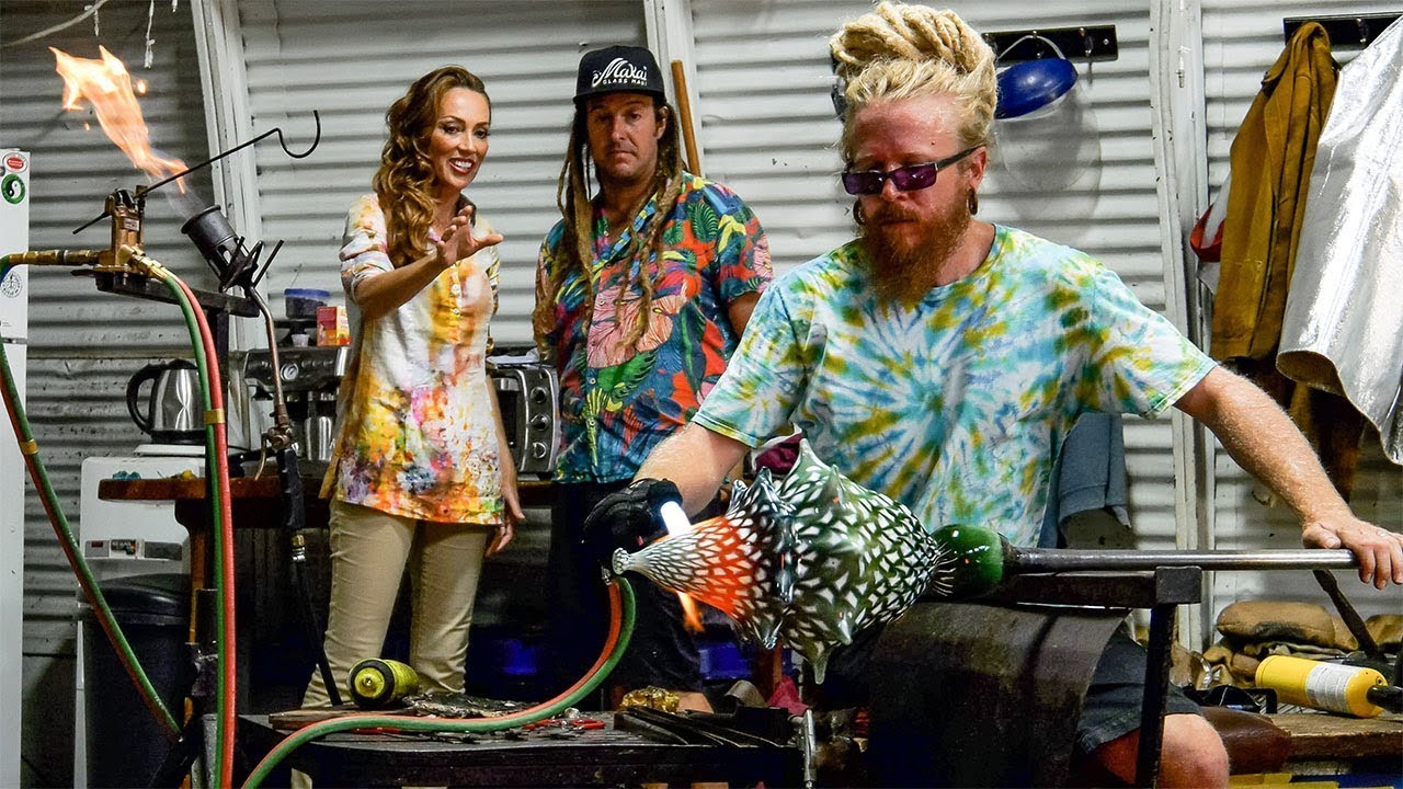 Glass Blowing at Makai Glass - Maui, Hawaii