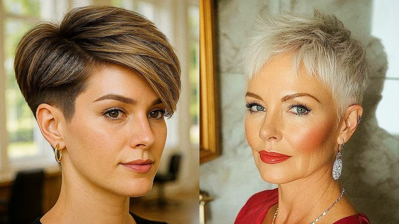 Undercut pixie Haircuts for women over 50 | Pinterest pixie hair cuts | Boy cut for girls over 50