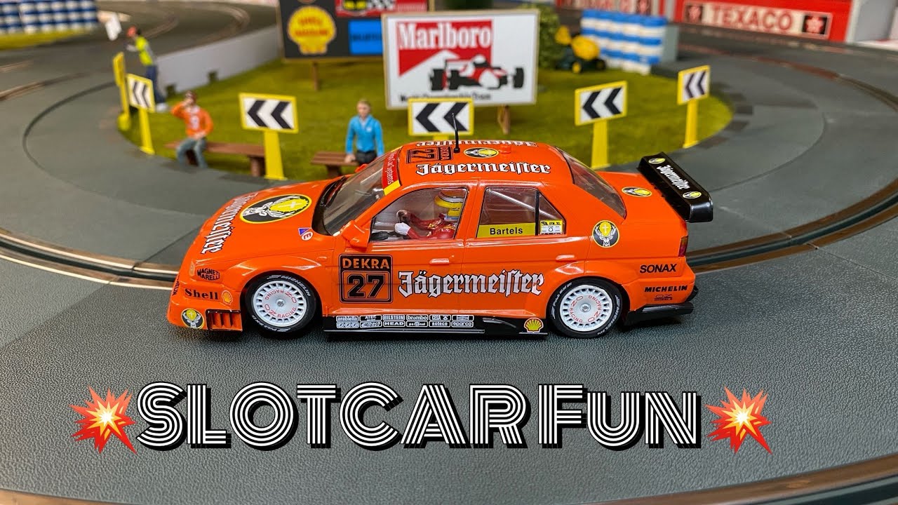 DTM Slotcar ohne Magnet auf einem Scaleauto Pro Track System