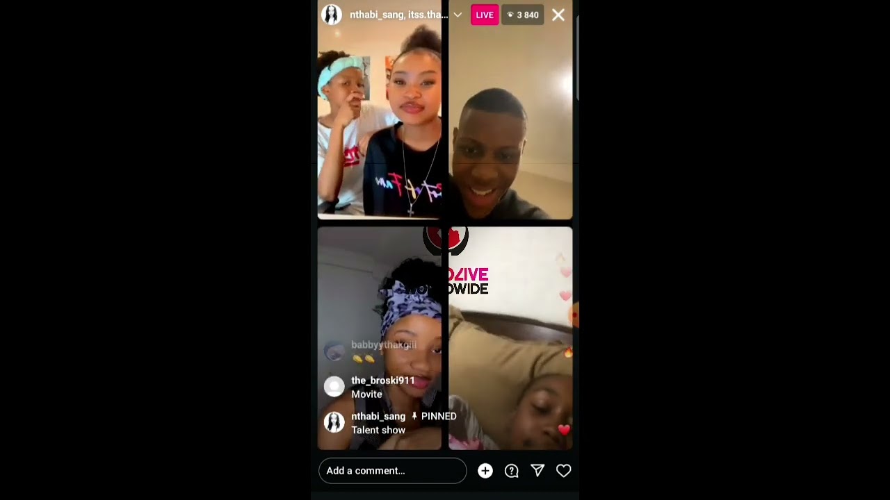 Nthabiseng & Thando Ft Figo Going Live And Doing A talent Show | Live  On IG