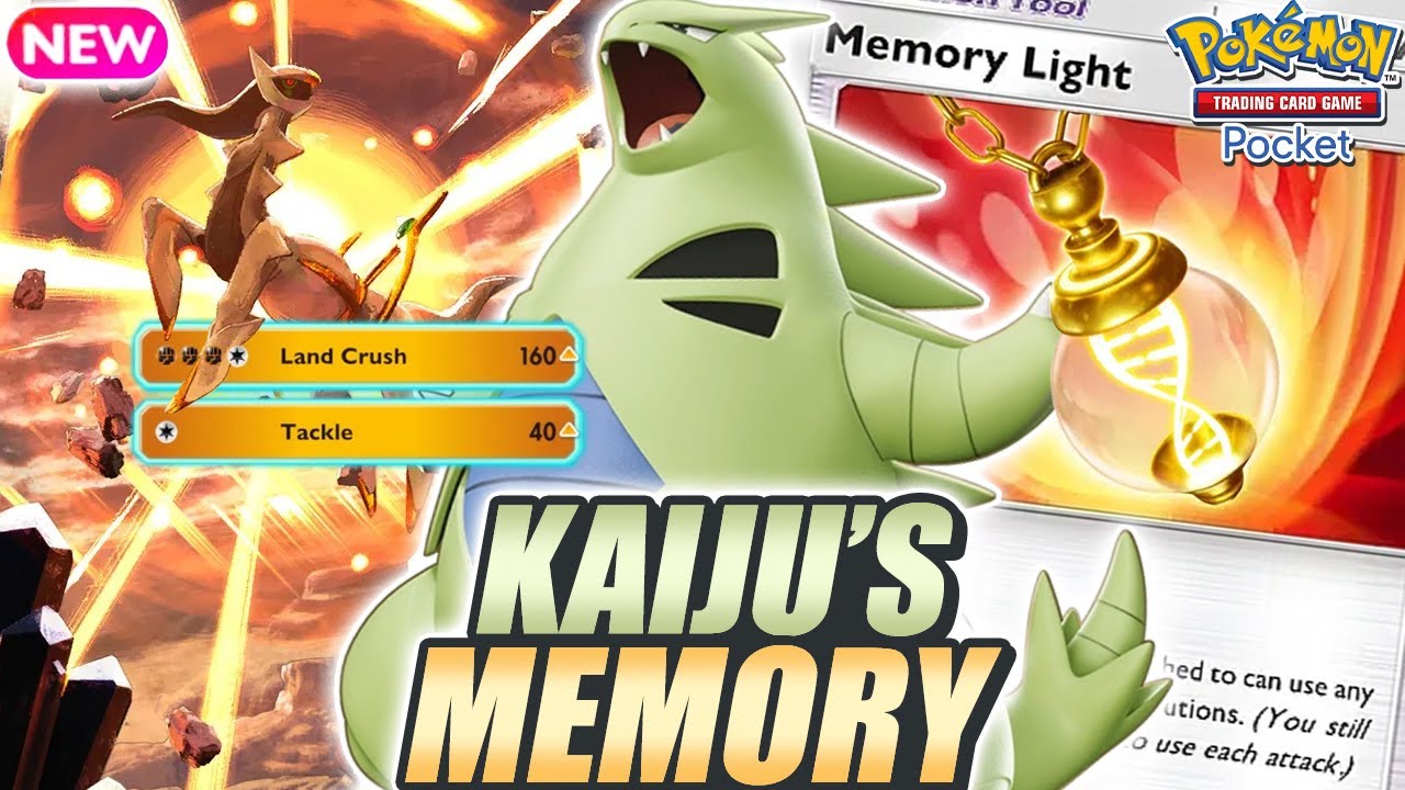 1 ENERGY TYRANITAR ! MEMORY LIGHT Turns TYRANITAR Into Powerful Tank ! - Pokemon TCG Pocket