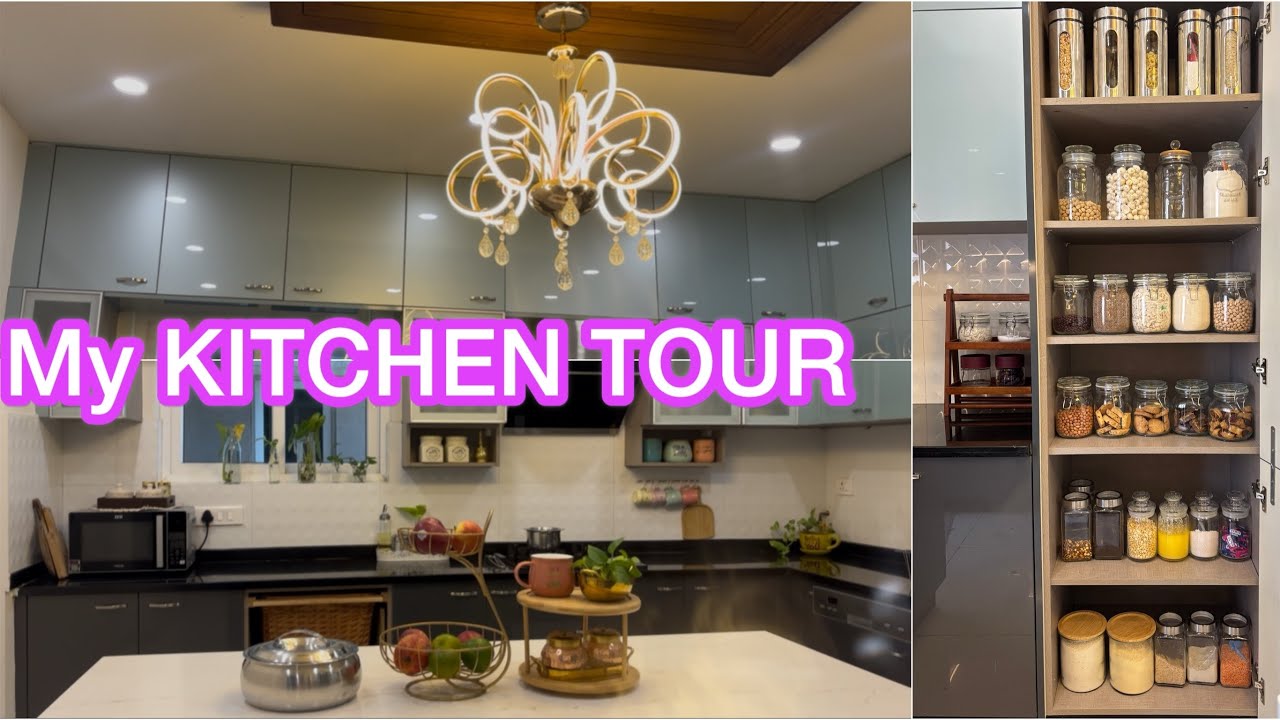My KITCHEN TOUR | माझं स्वयंपाकघर 🧑‍🍳 Well Organised | New kitchen design | Modular kitchen design