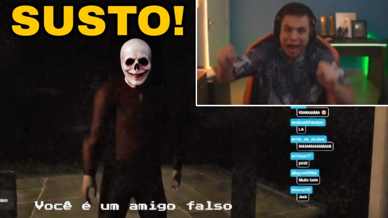 TENTE NÃO RIR! 😂 PAULINHO O LOKO JOGANDO JOGO DE TERROR E LEVANDO SUSTO!