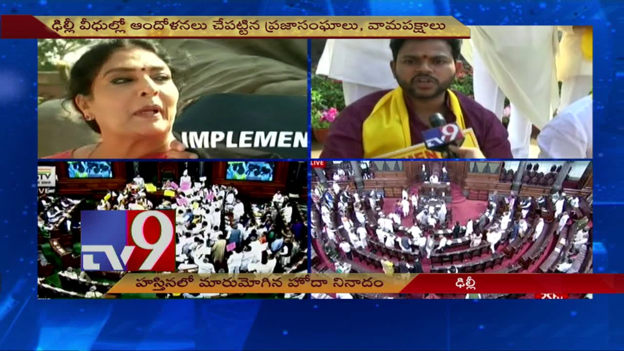 AP MPS Protest : Lok Sabha and Rajya Sabha adjourned - TV9