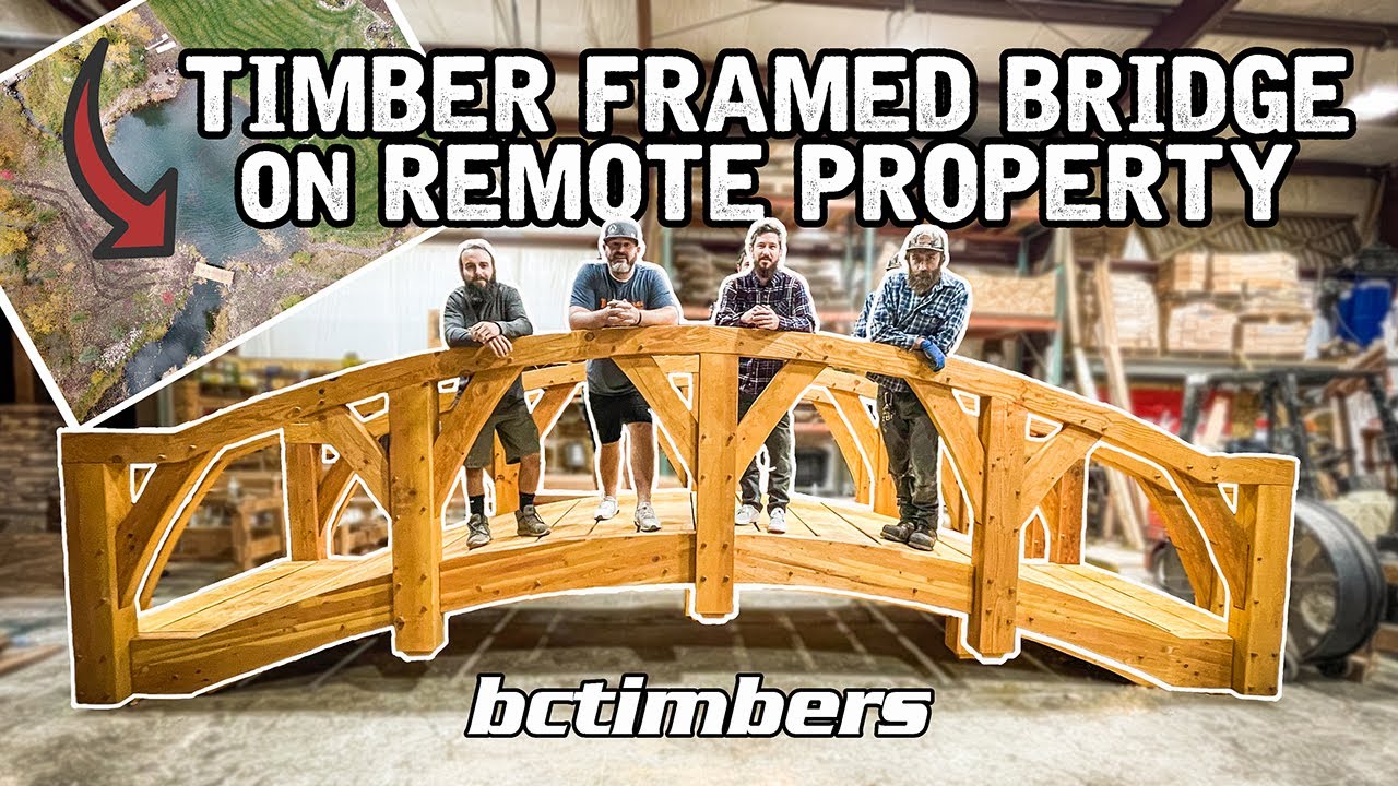 We built a bridge over what? #bctimbers #bridge #timberframe