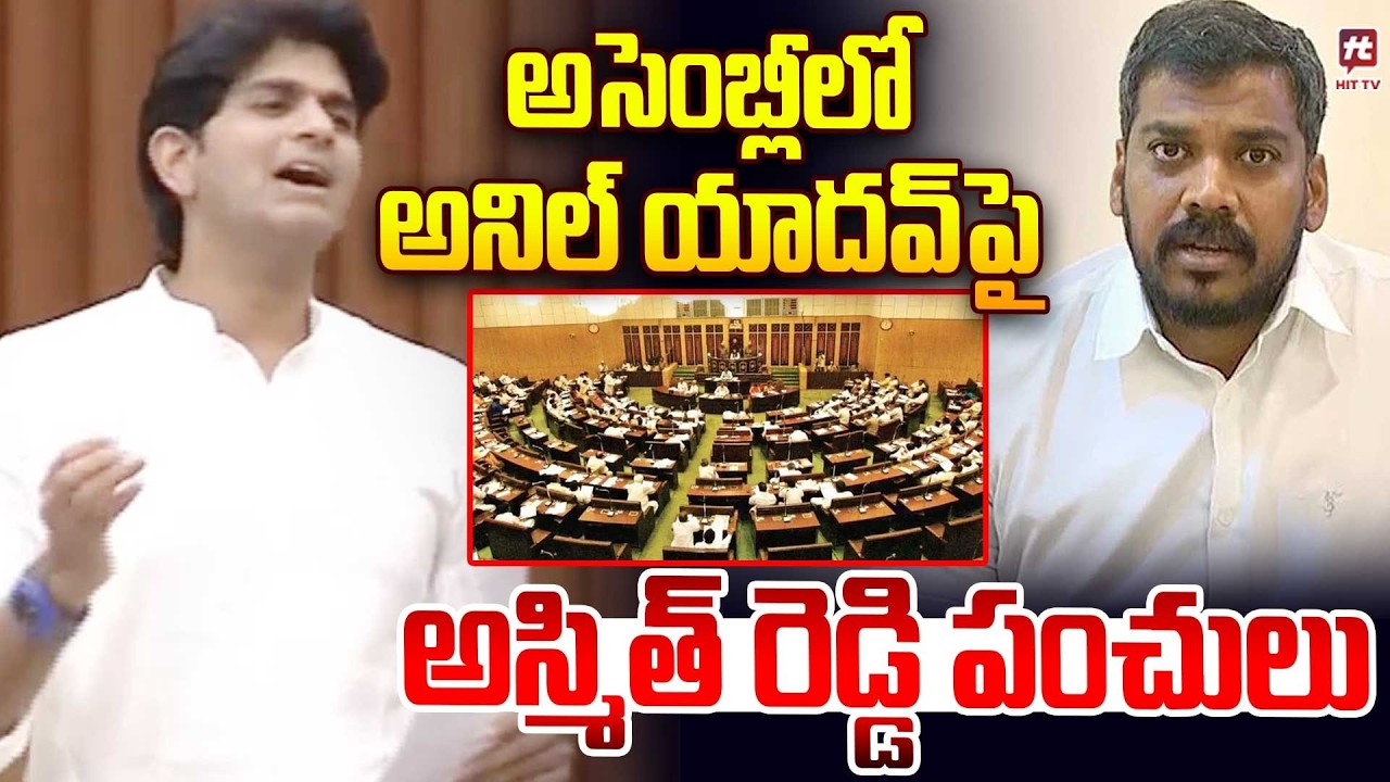 అనిల్ యాదవ్ పై అస్మిత్ రెడ్డి పంచులు JC Asmith Reddy Imitates Anil Kumar Yadav in assembly