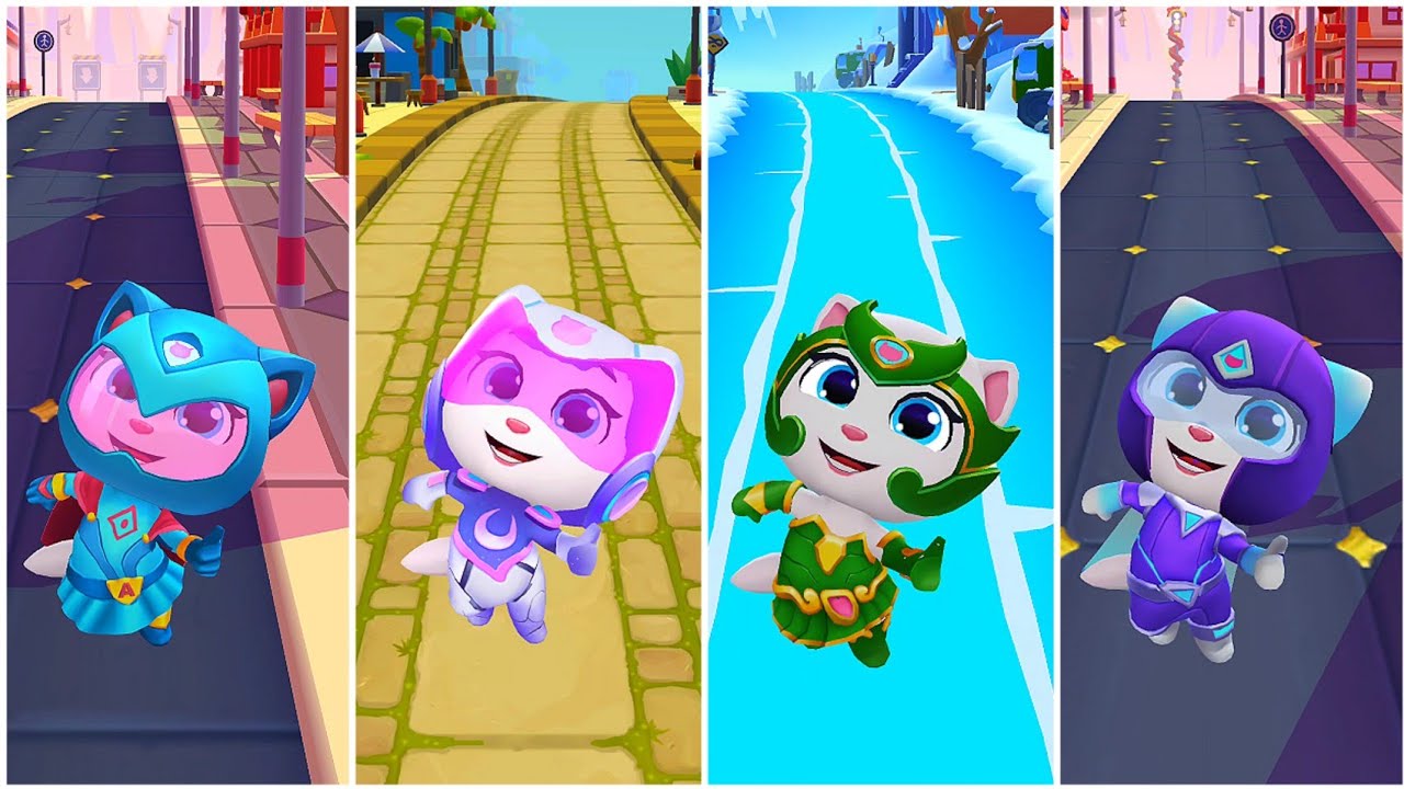 Talking Tom Hero Dash Super Fast Angela All The Heroes 4 Unveil Screen RabiaGameplay 