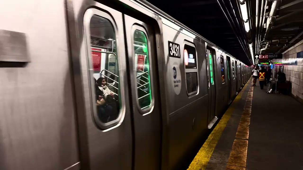 MTA New York City Subway Brighton Beach Bound Kawasaki R211A (B) Express Train @ Grand St