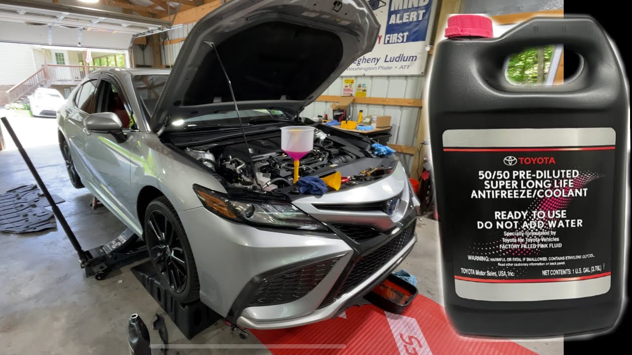 How to change your Toyota Camry Hybrid Inverter and Engine Coolant. 100,000 mile service