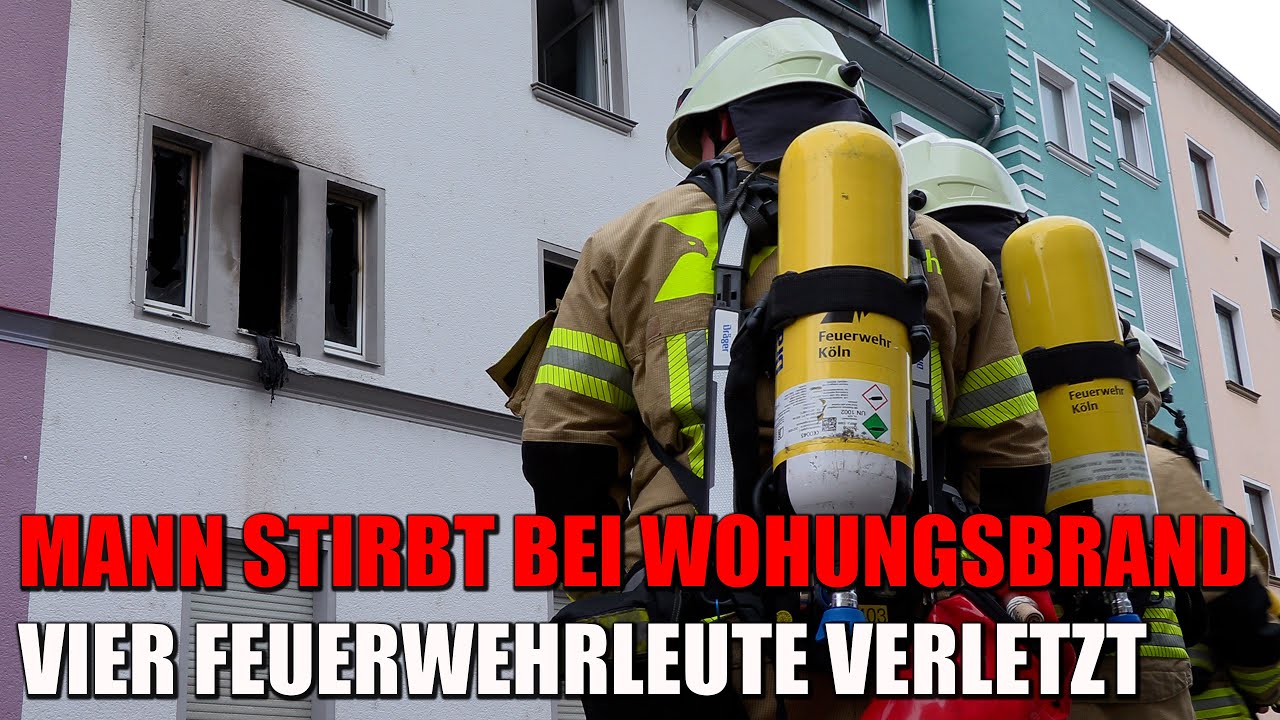 Vier Feuerwehrleute verletzt bei Wohnungsbrand mit Todesopfer in Köln | 16.04.2023