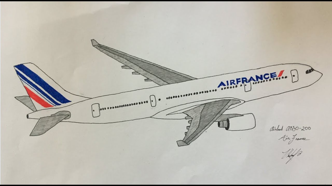 Drawing an AirFrance Airbus A330-200