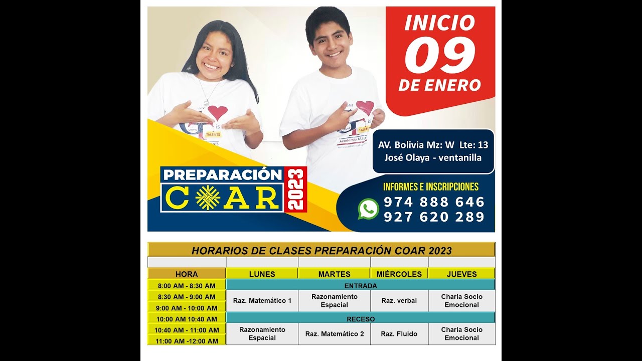 Solucionario del  Examen  simulacro COAR 2020