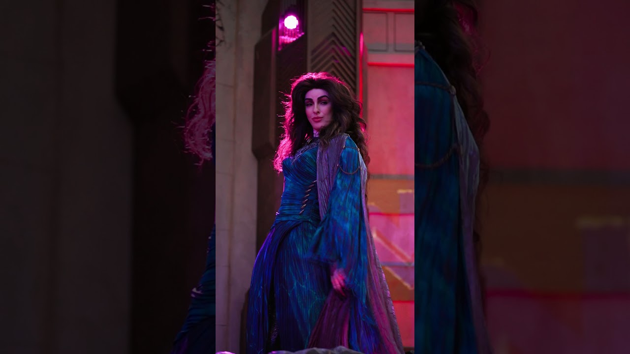Agatha Harkness at Oogie Boogie Bash in Avengers Campus