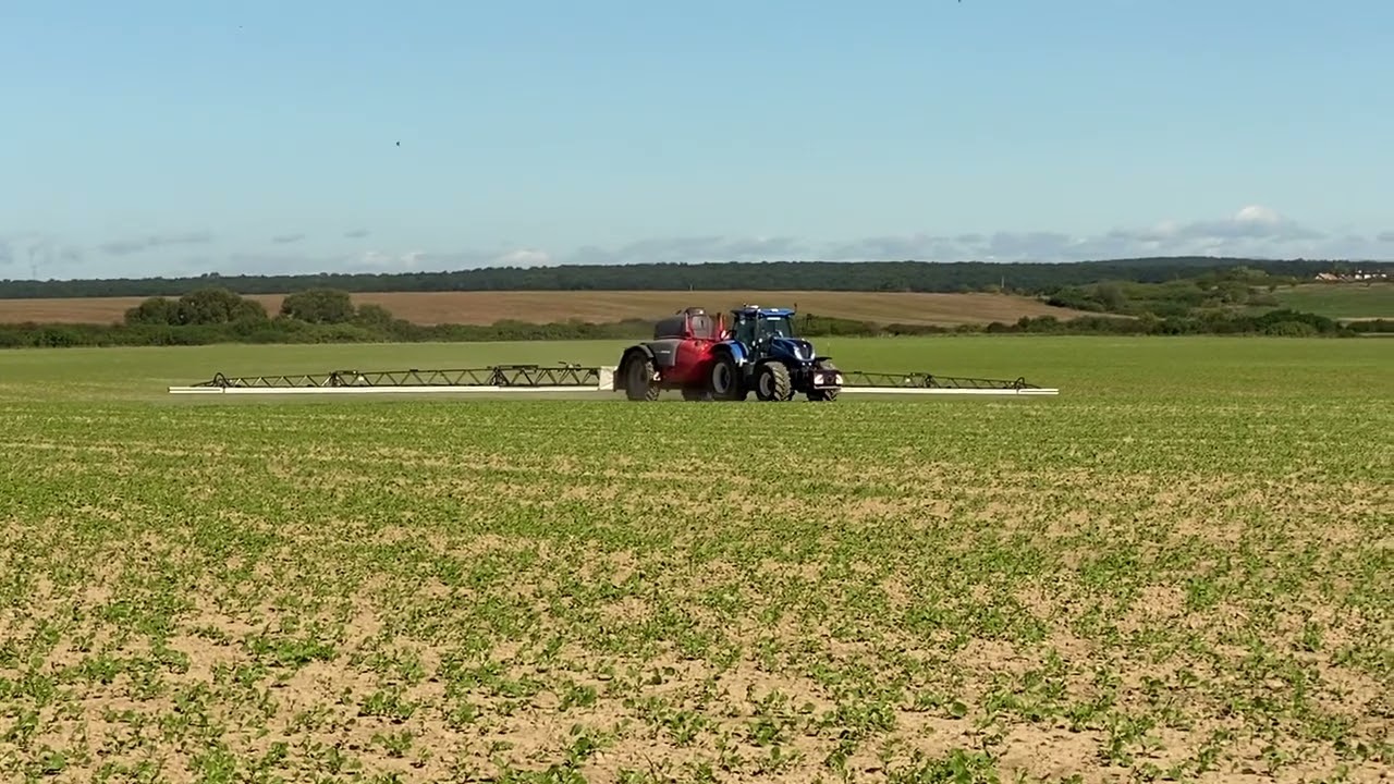 Postrekovanie repky🚜🚜🚜 Repce permetezése , NH T 7.270 + HORSCH LEEB 6 LT , 6000 l/ 36m