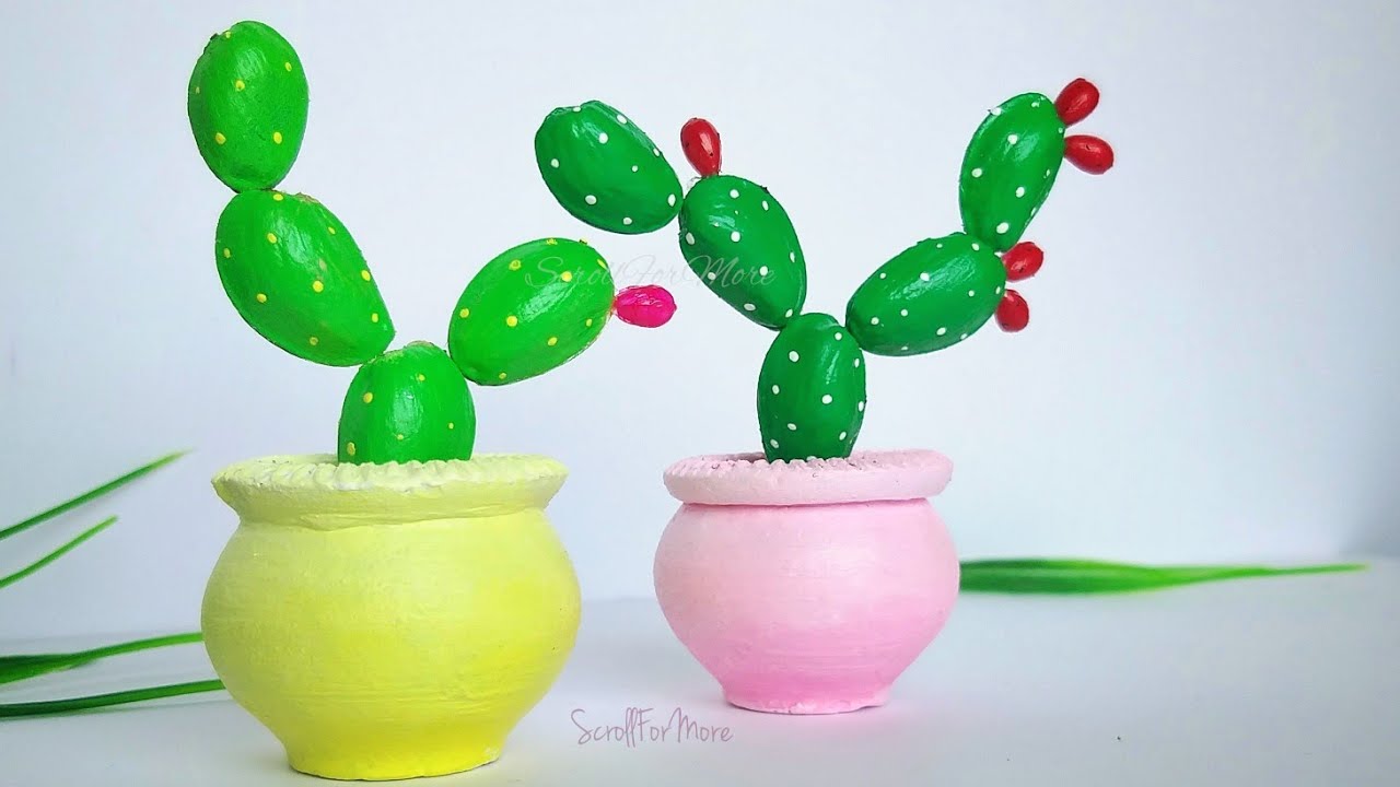 PISTA SHELLS CRAFT - CACTUS PLANT