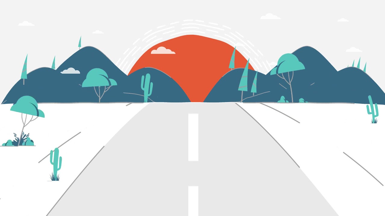 Road Loop Animation | After effects | Illustrator