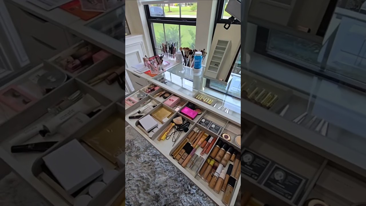 Building my dream vanity ✨️ #makeup #ikeahack #makeupstorage #makeupvanity #beautyroom #dreamcloset