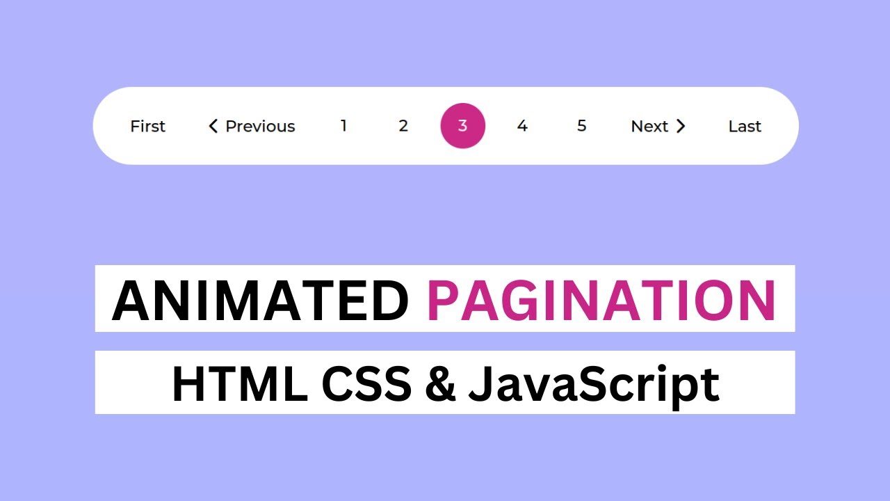 How To Make Animated Pagination Using HTML CSS And JavaScript | upCoding