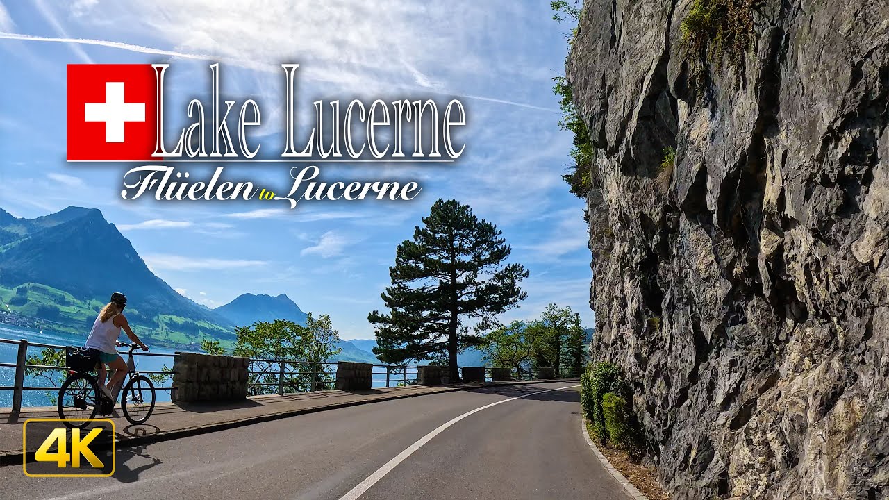 Lake Lucerne, Switzerland 🇨🇭 Scenic Drive from Flüelen to Lucerne along the Vierwaldstättersee