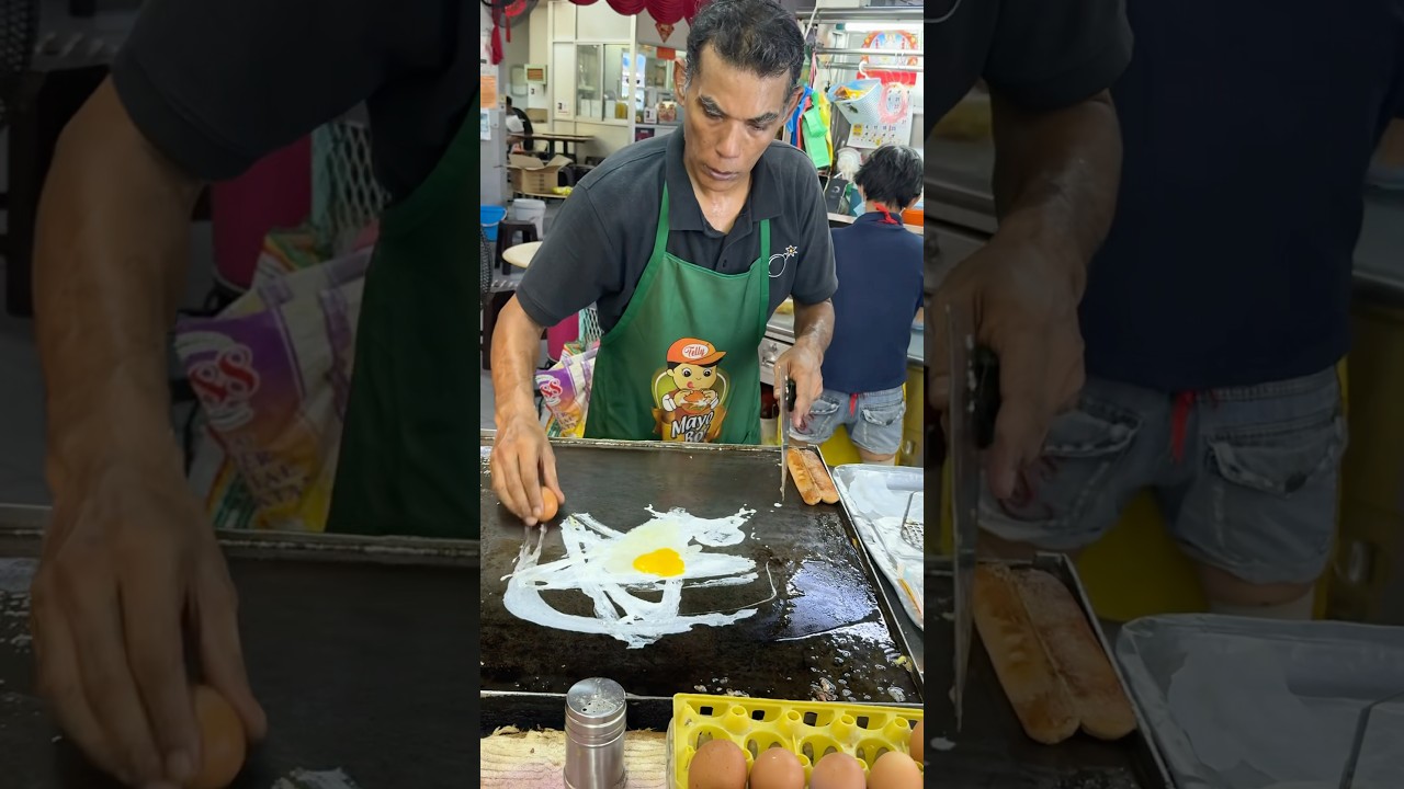 Street Food Master at Work! Amazing Egg Burger Cooking Skills