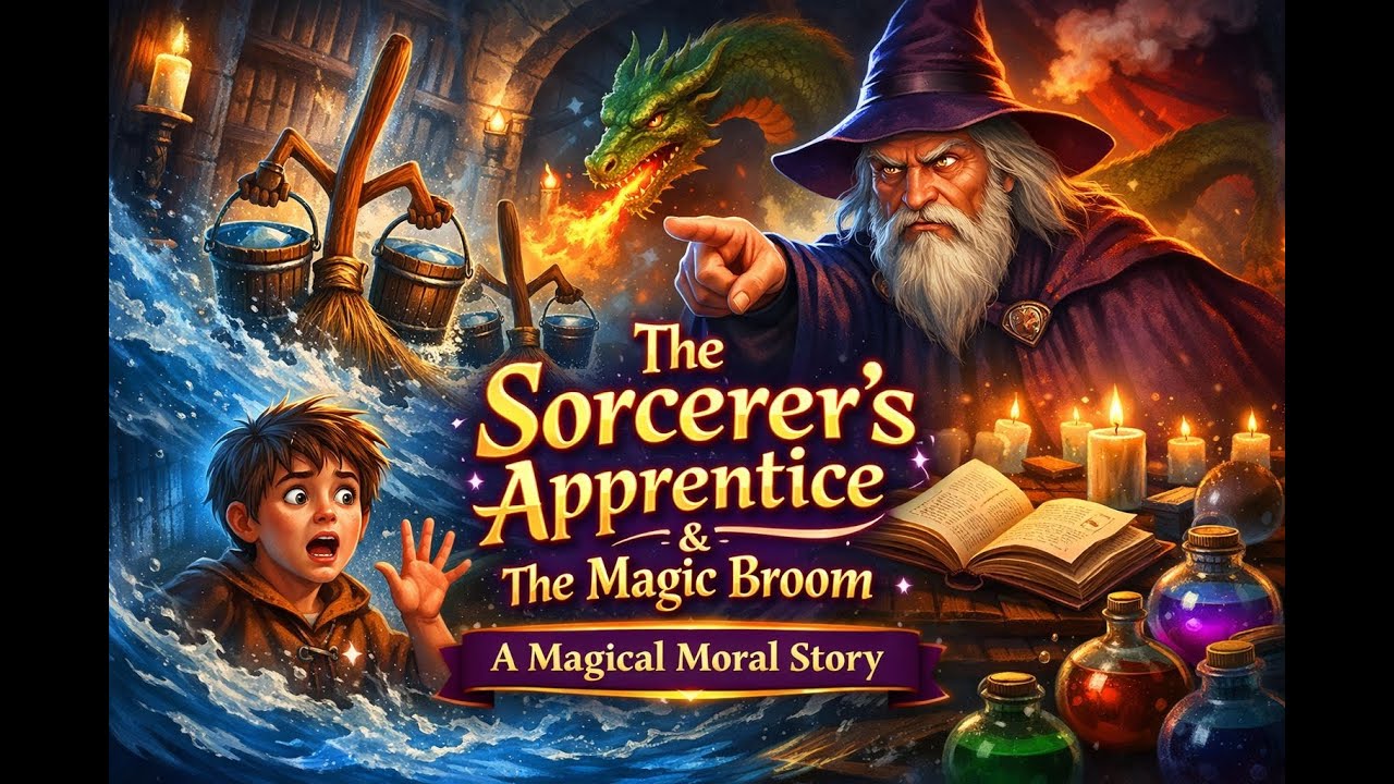 The Sorcerer’s Apprentice and the Magic Broom | A Magical Moral Story [World Of Stories By Julia]