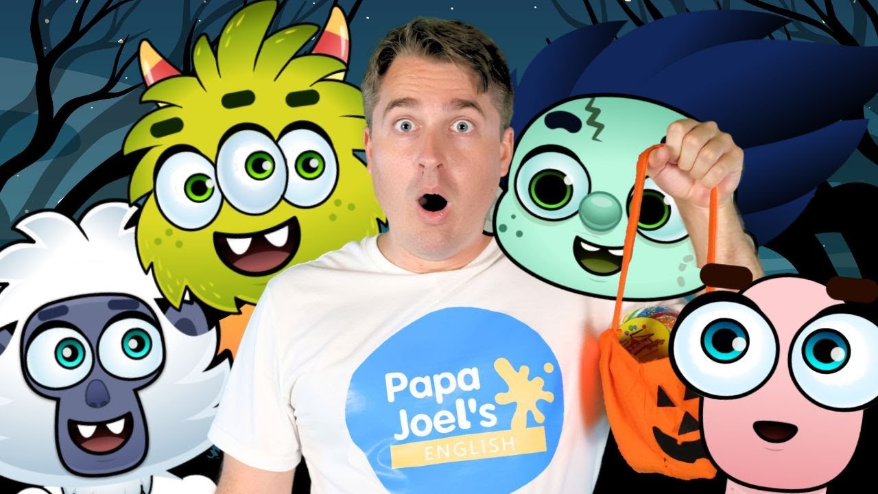 Five Baby Monsters Want to Trick or Treat | Spooky Halloween Songs by Papa Joel’s English