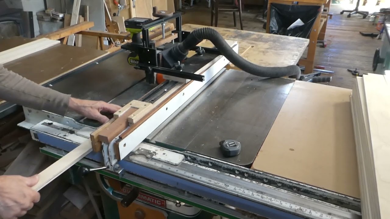 ripping plywood with the new Little Proteus power feeder