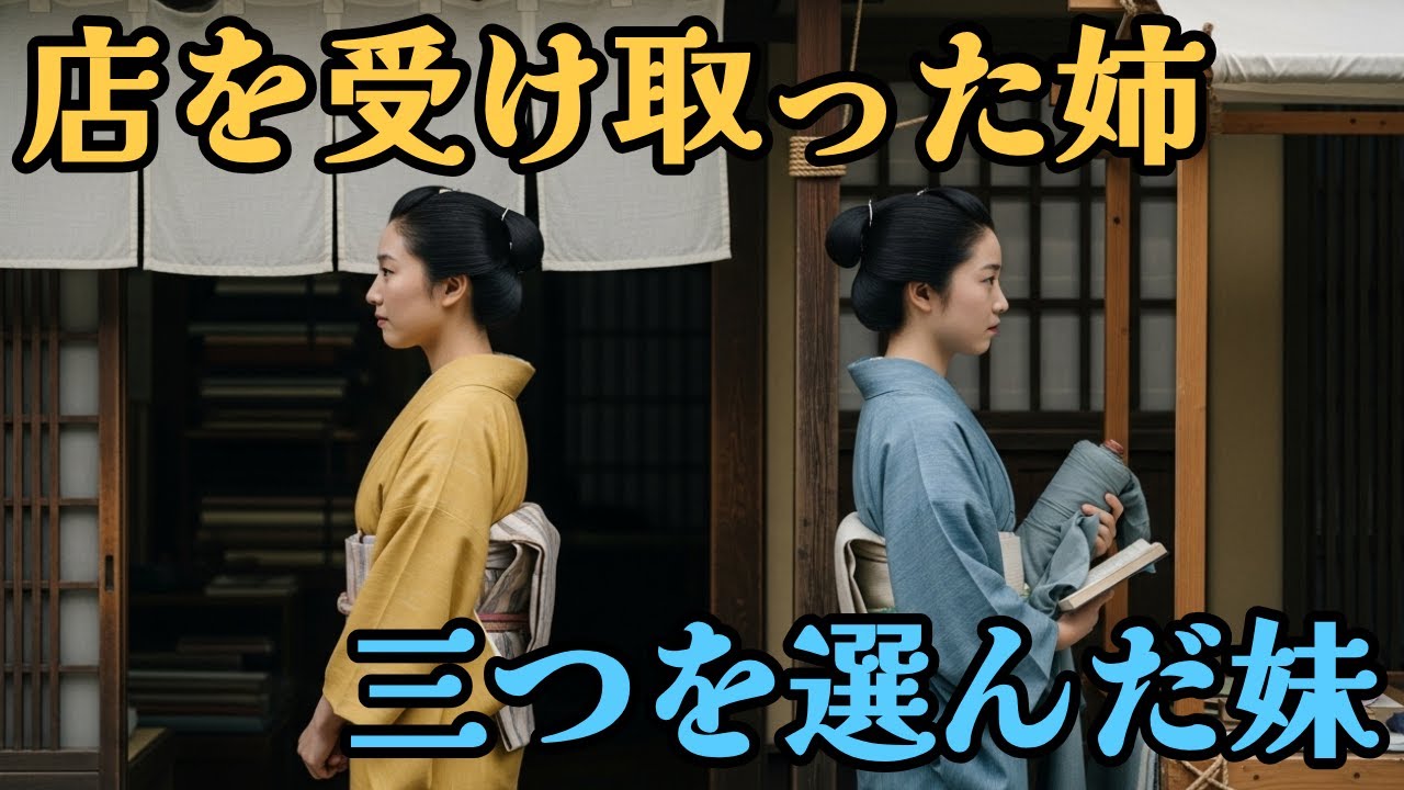 【日本昔話】「店を受け取った姉、三つを選んだ妹」｜眠る前に聞く静かな物語・耳で聞く小説・話の朗読・オーディオブック｜民話・説話・昔話