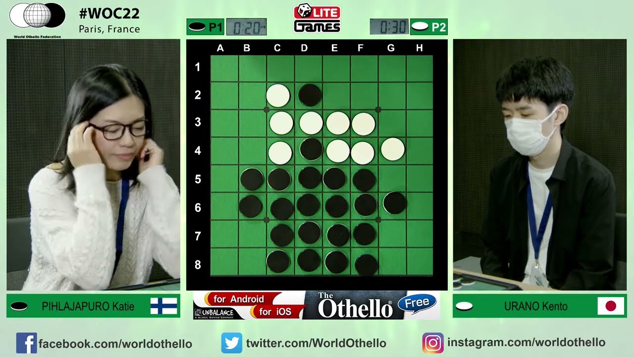 LIVE 🔴 #WOC22 World Othello Championship 2022 Table 1