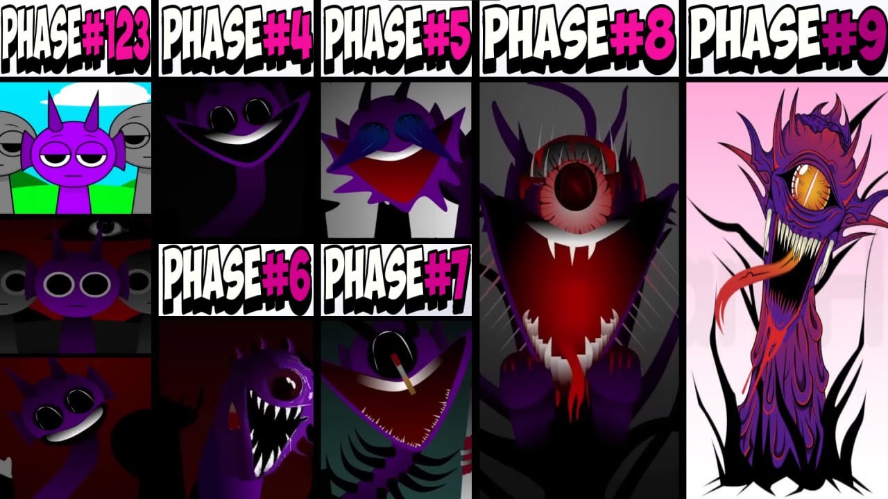 Incredibox Sprunki | Phase 1 VS Phase 2 VS Phase 3 VS Phase 4 VS Phase 5 VS Phase 7 VS Phase 8-9