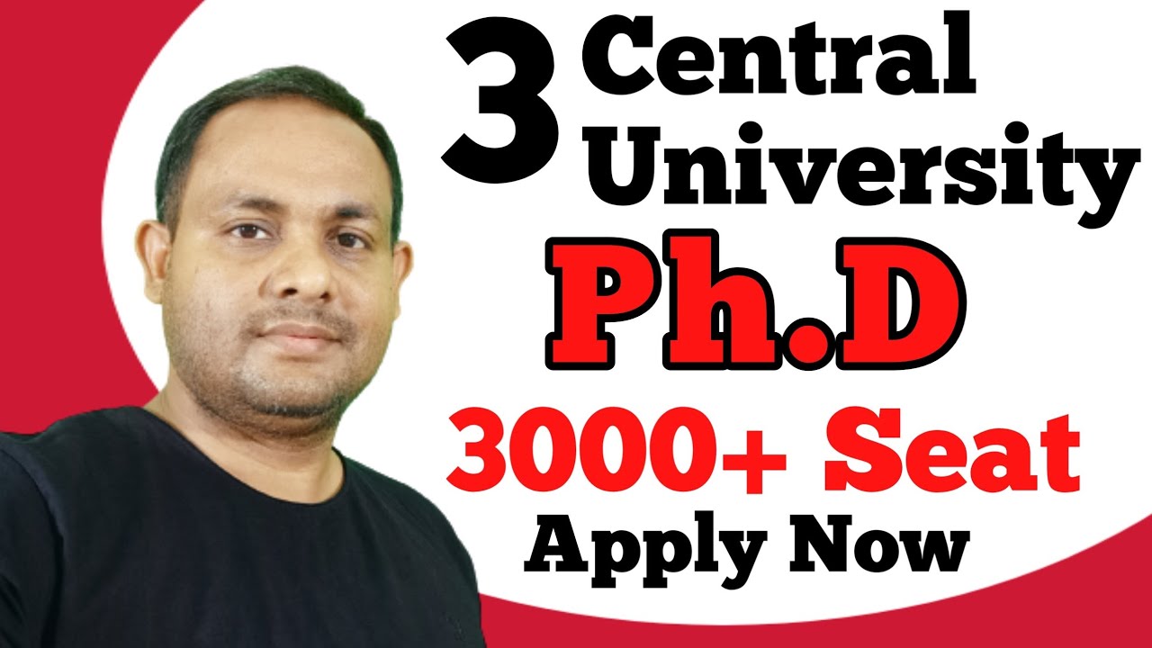 PhD admission 2023 || Central University Phd Notification 2023