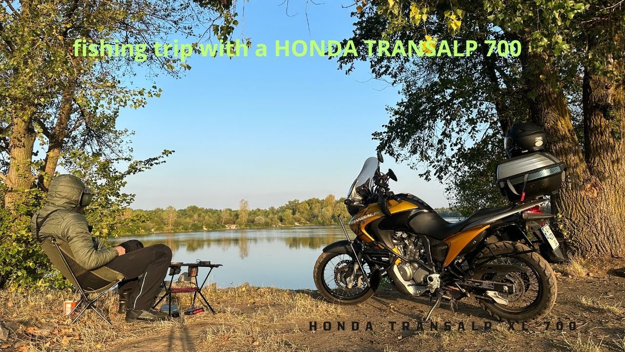 motorcycle journey to the river: fishing and cooking