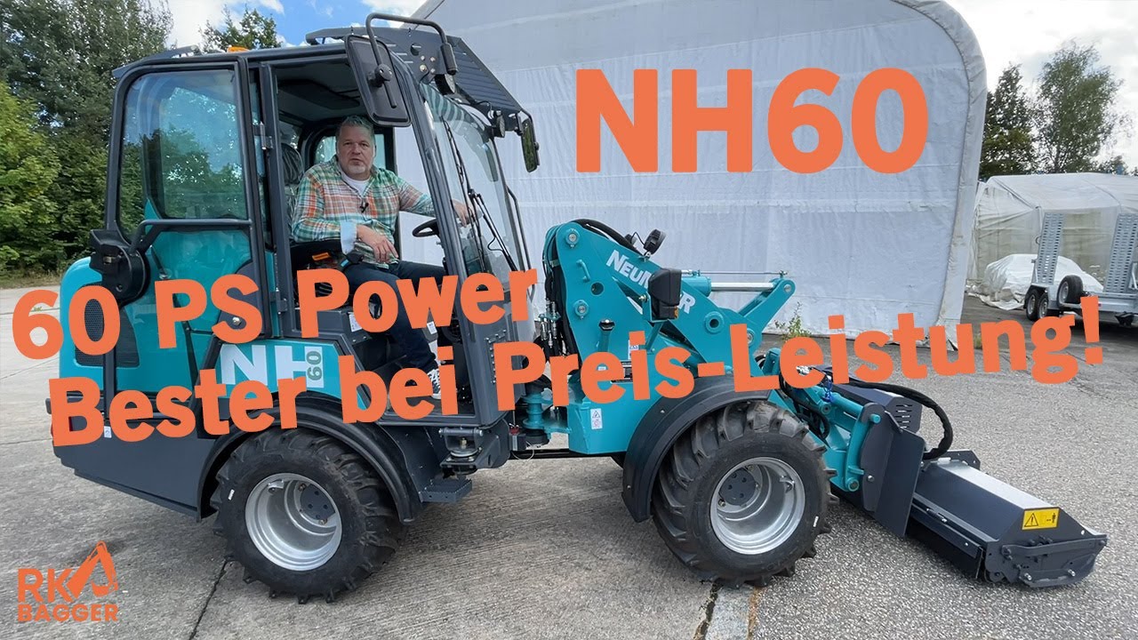 Hoflader NH60 von Neumeier: 60 PS Power mit Gordini Mulcher und TOP Preis-Leistung!