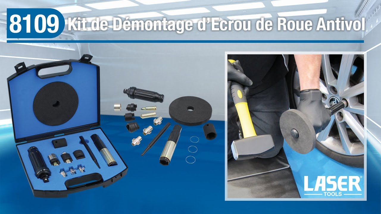 8109 | Kit de d&eacute;montage d&rsquo;&eacute;crou de roue antivol de Laser Tools