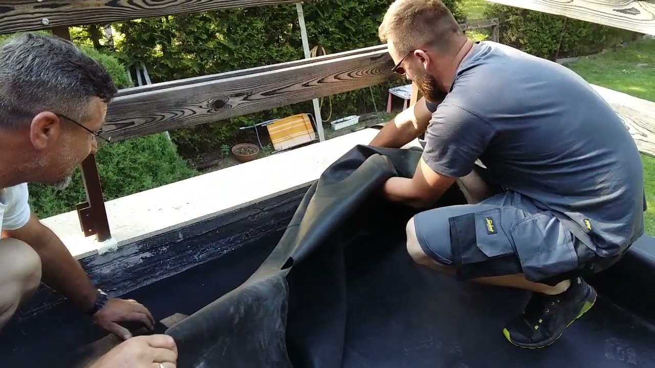 zabezpieczanie tarasu membraną EPDM NovoProof