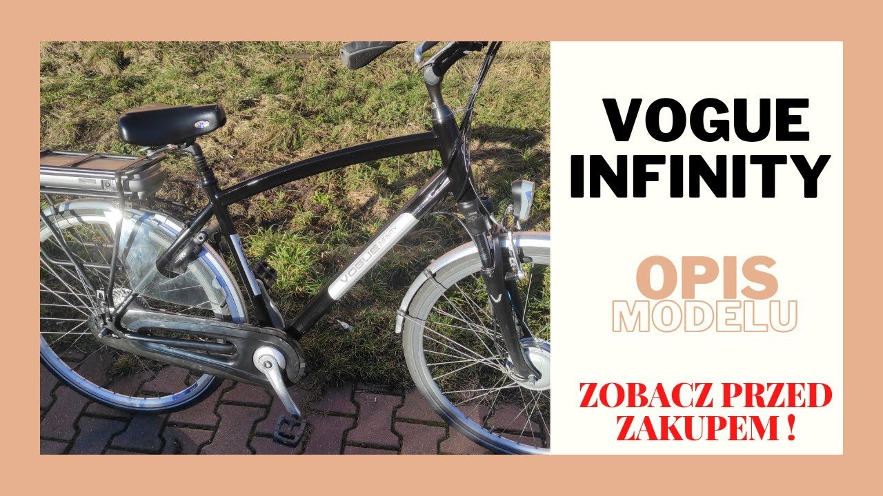 'Modowy' rower elektryczny VOGUE INFINITY 36V z dużym wyświetlaczem/krótki opis