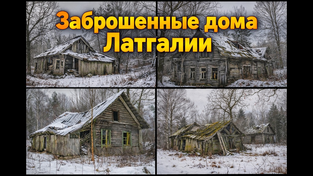Заброшенные дома в Латгалии и что осталось от деревни.