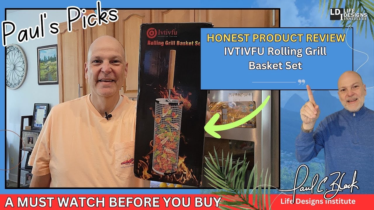 Paul's Picks: Rolling Grill Basket- Makes grilling that much easier!