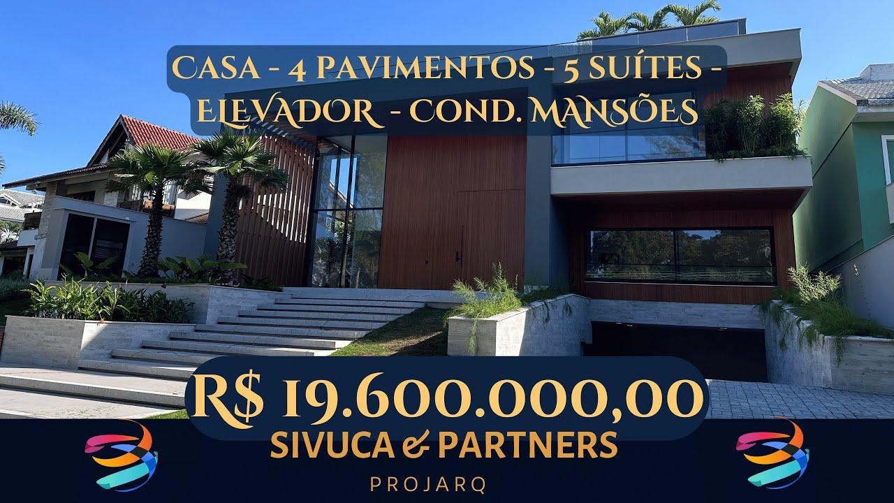 VENDE-SE CASA 5 Suítes, elevador, subsolo e lindo paisagismo. Cond. MANSÕES / BARRA DA TIJUCA - RJ.